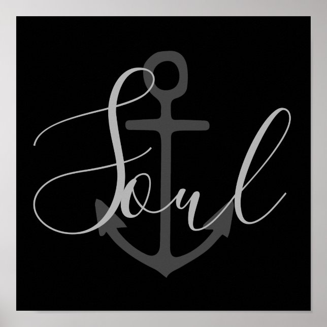 Nautical ANCHOR SOUL-bokstäver | Poster (Framsidan)