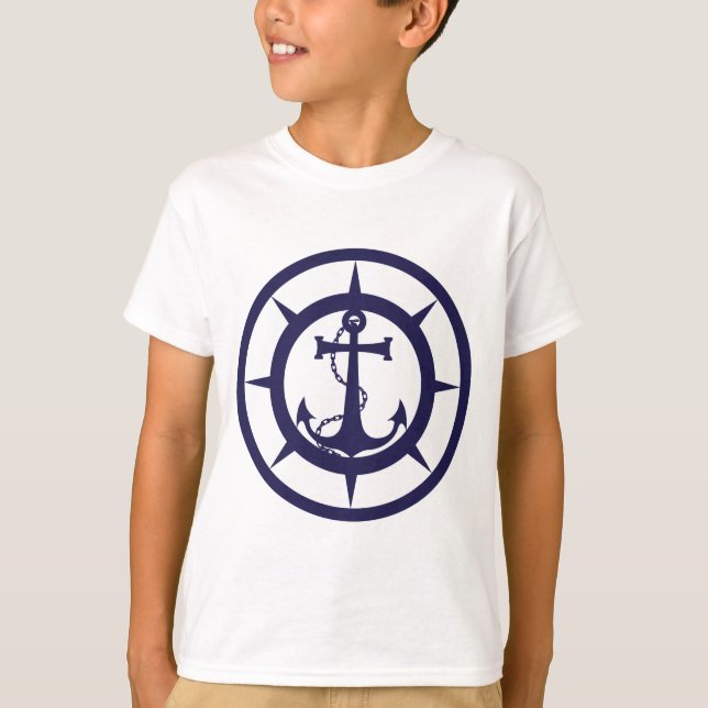 Nautical Anchor T Shirt (Framsida)