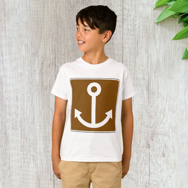 Nautical Anchor-tecken T Shirt (Skapare uppladdad)