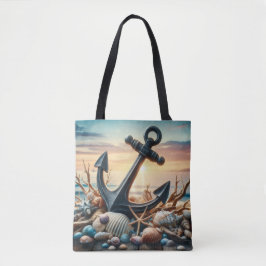 Nautical Anchor Tote Bag Tygkasse