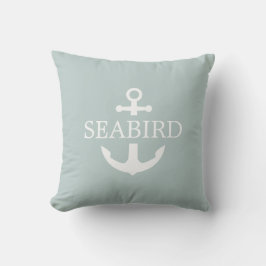 Nautical Anchor White & Sage. Anpassningsbar Boat  Kudde