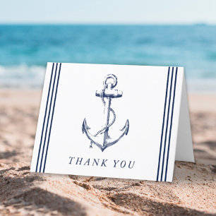 Nautical Anchor White-tackkort Tack Kort