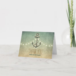 Nautical Ankare Bröllop Tack Kort