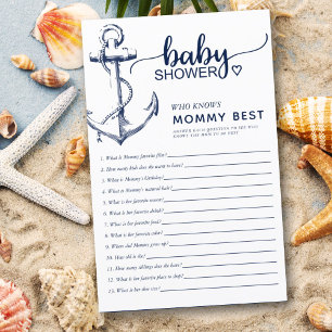 Nautical Ankare Vem Känner Mamma Bäst Baby Shower