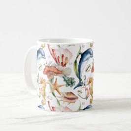 Nautical Aquatic Life Mönster Kaffemugg
