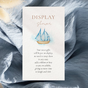 Nautical Äventyr Baby Shower Visning Shower Tilläggskort