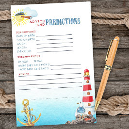 Nautical Baby Shower Advice and Predictions Lakan