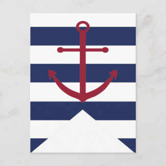 Nautical Baby Shower Anchor Bunting Flagga Vykort