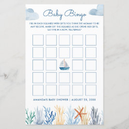 Nautical Baby Shower Baby Bingo Game