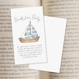 Nautical Baby Shower Bokar för Baby Tilläggskort