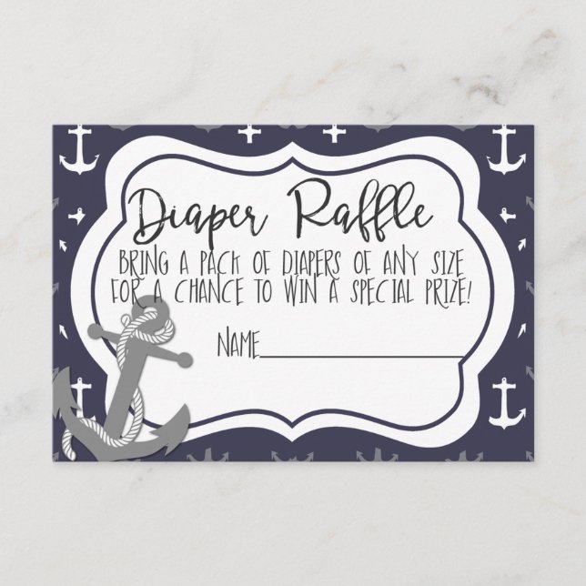 Nautical Baby Shower Boy Ahoy är en pojkdagbok Tilläggskort (Framsida)