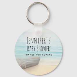 Nautical Baby Shower för kustsegment tack Nyckelring