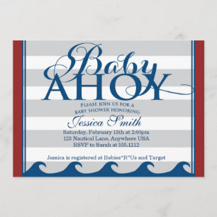 Nautical Baby Shower Inbjudan