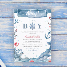 Nautical Baby Shower its a Boy Inbjudningar