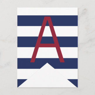 Nautical Baby Shower Personlig Bunting Flagga Vykort