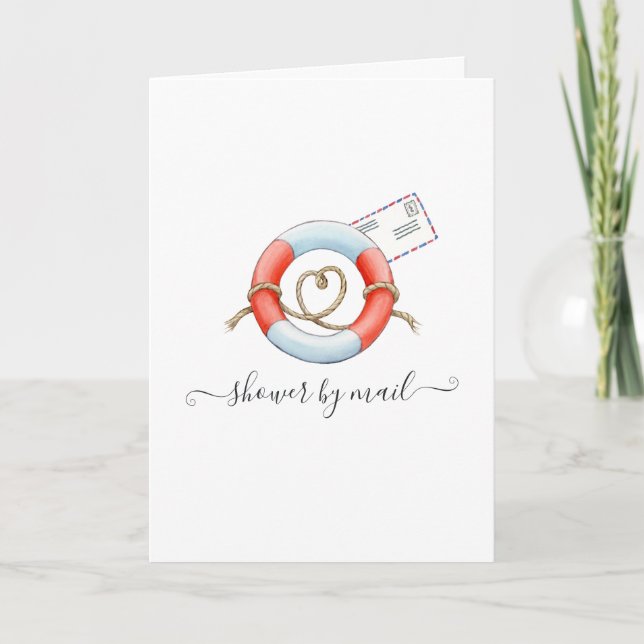 Nautical Baby Shower via post Inbjudan (Framsida)