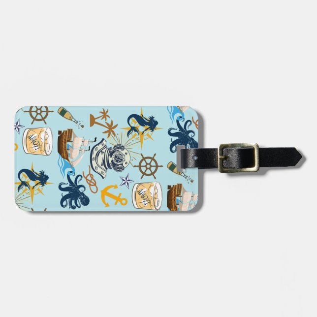  Nautical Bachelor Party Bagagebricka (Horisontell Framsida)