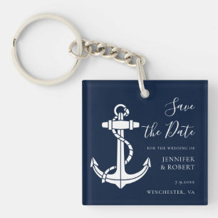 Nautical båtankare spara datum bröllop