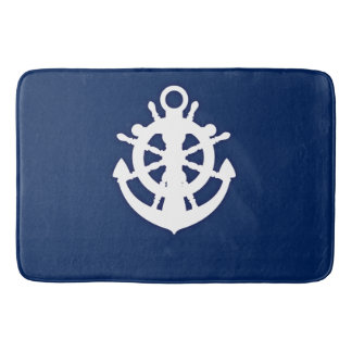 Nautical Bath Matt: Blue Badrumsmatta