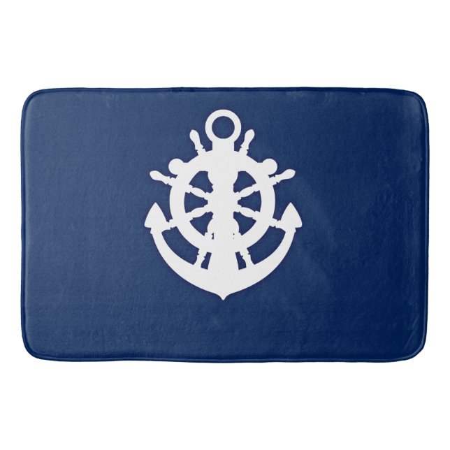 Nautical Bath Matt: Blue Badrumsmatta (Framsidan)