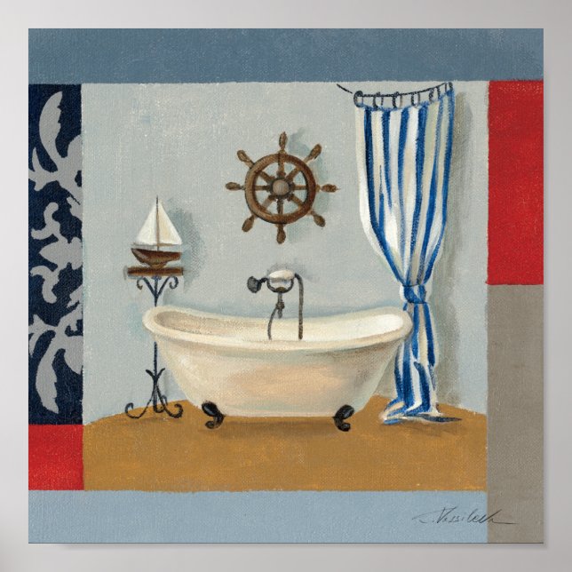Nautical Bathroom Poster (Framsidan)