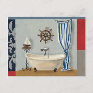 Nautical Bathroom Vykort