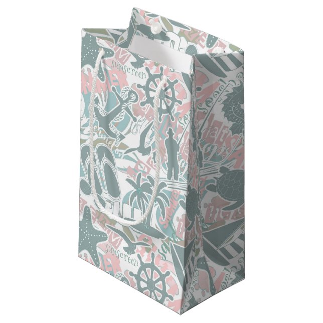 Nautical Beach Collage Sage ID840 (Framsidan Vinklad)