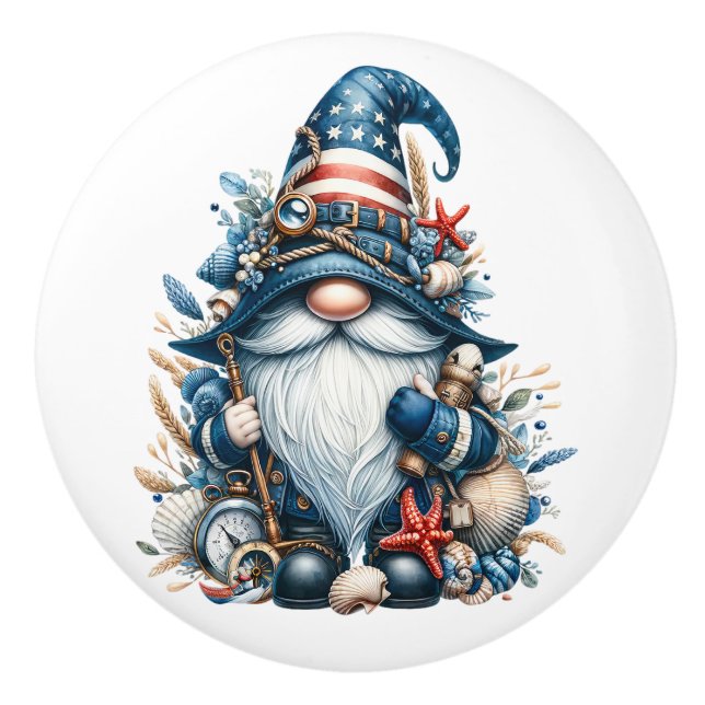 Nautical Beach Gnome Knopp (Framsidan)