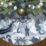 Nautical Beach Mönster Navy ID839 Julgransmatta Borstad Polyester<br><div class="desc">I träd-kjolen finns en roligt sommar mönster av nautiska inslag,  inklusive ankare,  fiskmås,  stjärnfisk och många fler,  allt i marinblått med snurrar och vågigt akvblått accent. Sök i ID839 och ID840 om du vill se andra produkter med den här designen och ytterligare alternativ för färg.</div>