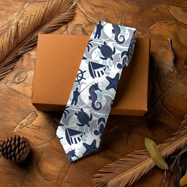 Nautical Beach Mönster Navy ID839 Slips (Skapare uppladdad)