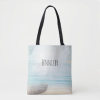 Nautical Beach Scene med Rowboat & Fishing Net