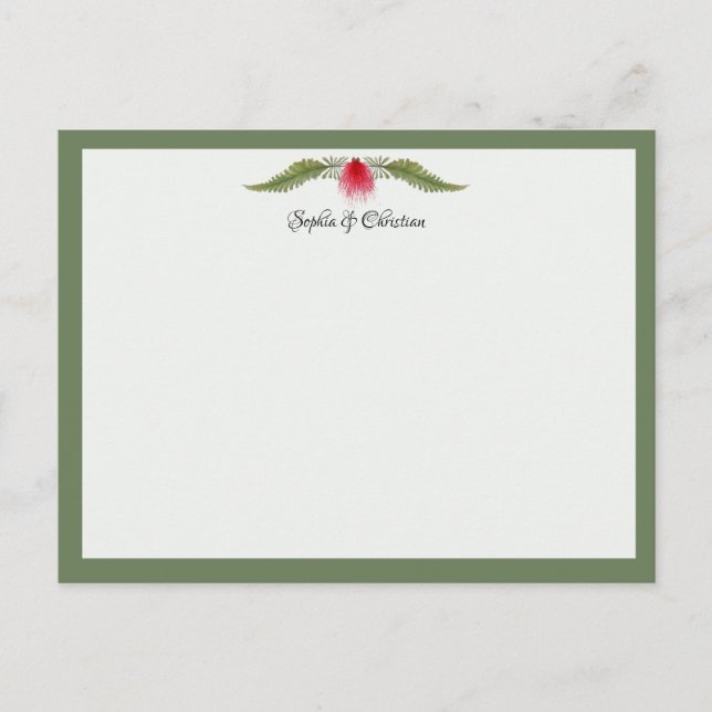 Nautical Beach Tema Bröllop Korrespondens Kort (Framsida)