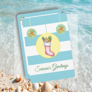 Nautical Beach Thated Helgdag Card Julkort