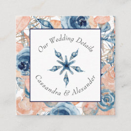 Nautical Beach Wedand Seashells Starfish Tilläggskort