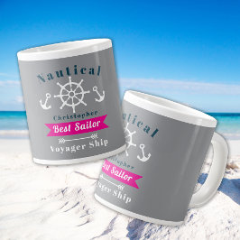 Nautical Best Sailor Grått Jumbo Mugg