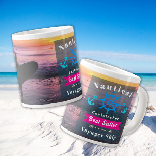 Nautical Best Sailor Photo Jumbo Mugg