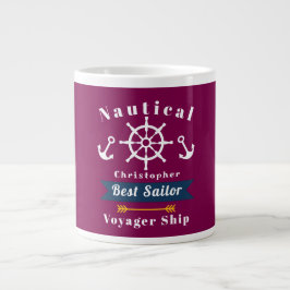 Nautical Best Sailor Vin Red Jumbo Mugg