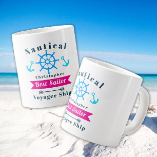 Nautical Best Sailor White Jumbo Mugg