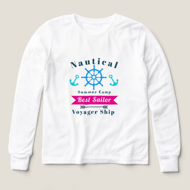 Nautical Best Sailor White Tri-Blend Shirts T Shirt (Design framsida)