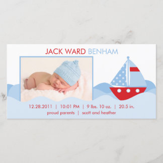 Nautical Birth Notification Meddelande