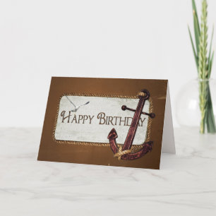 Nautical Birthday Anchor Kort