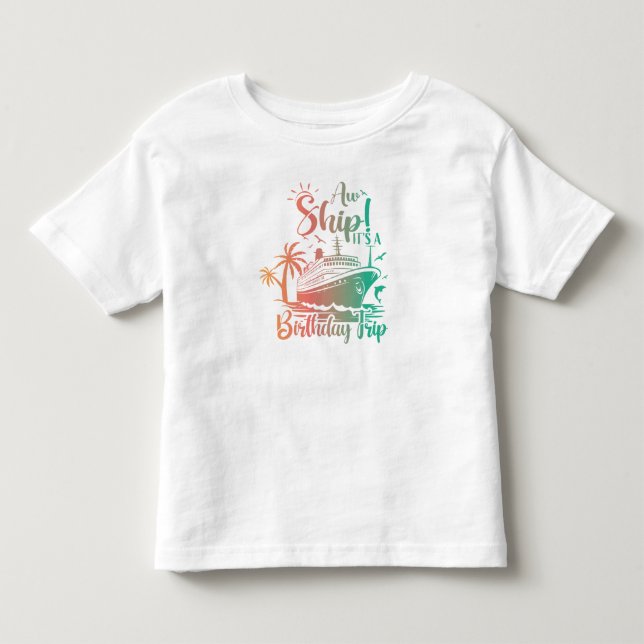 Nautical Birthday Celebration Attire T Shirt (Framsida)