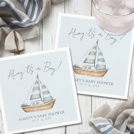 Nautical Blå Pojke Baby Shower Pappersservett