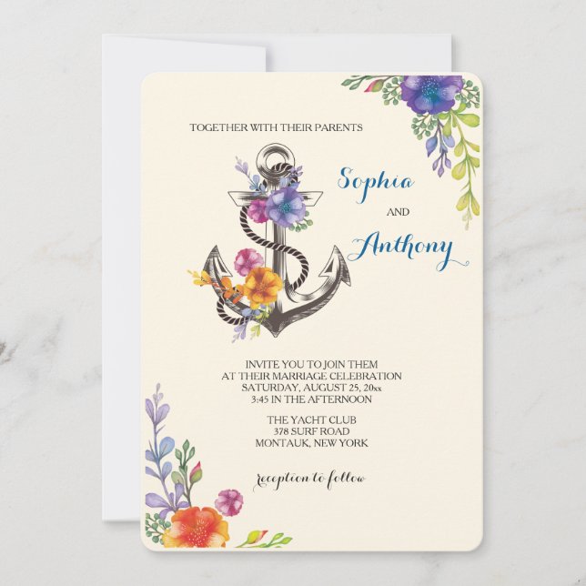 Nautical Bliss-inbjudan Inbjudningar (Framsida)