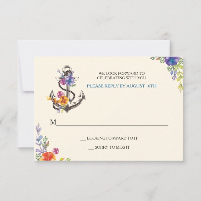 Nautical Bliss Responcard OSA Kort (Framsida)