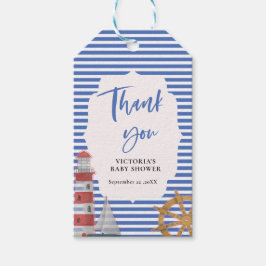 Nautical Blue Ahoy Det är en pojke Baby Shower Presentetikett
