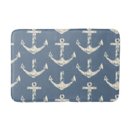 Nautical Blue Anchor Bath Mat Badrumsmatta