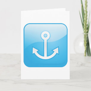 Nautical Blue Anchor Icon Modern Maritime Kort
