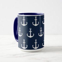 Nautical Blue Anchor Mugg