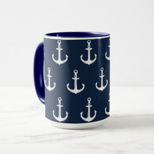 Nautical Blue Anchor Mugg